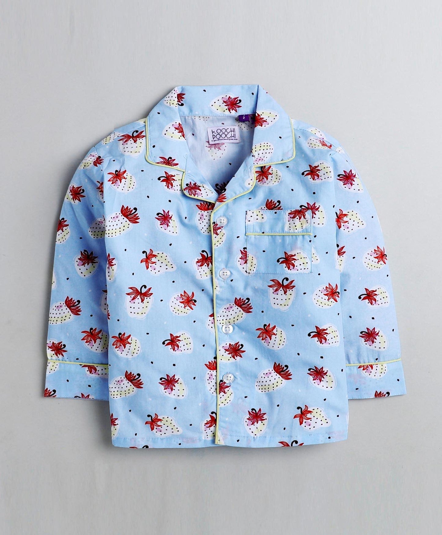 Strawberry Printed Night Suit Set