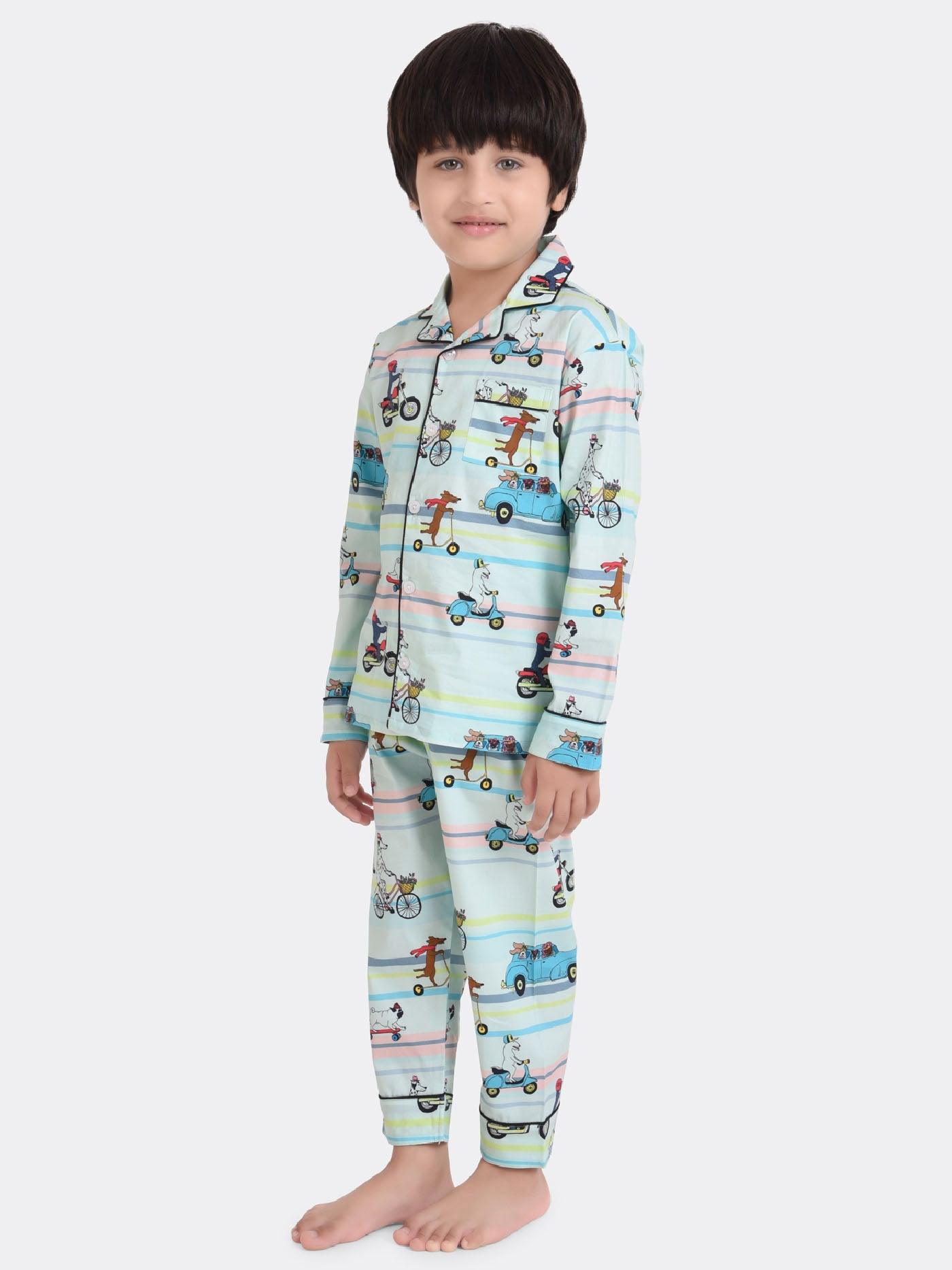 Street Stripe Printed Nightsuit Set