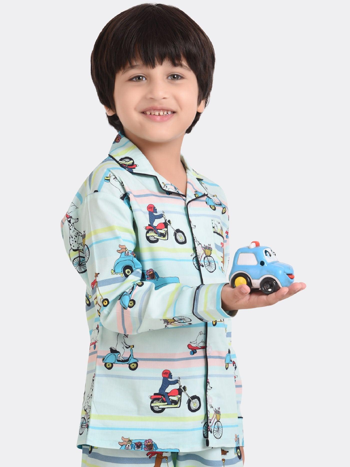 Street Stripe Printed Nightsuit Set