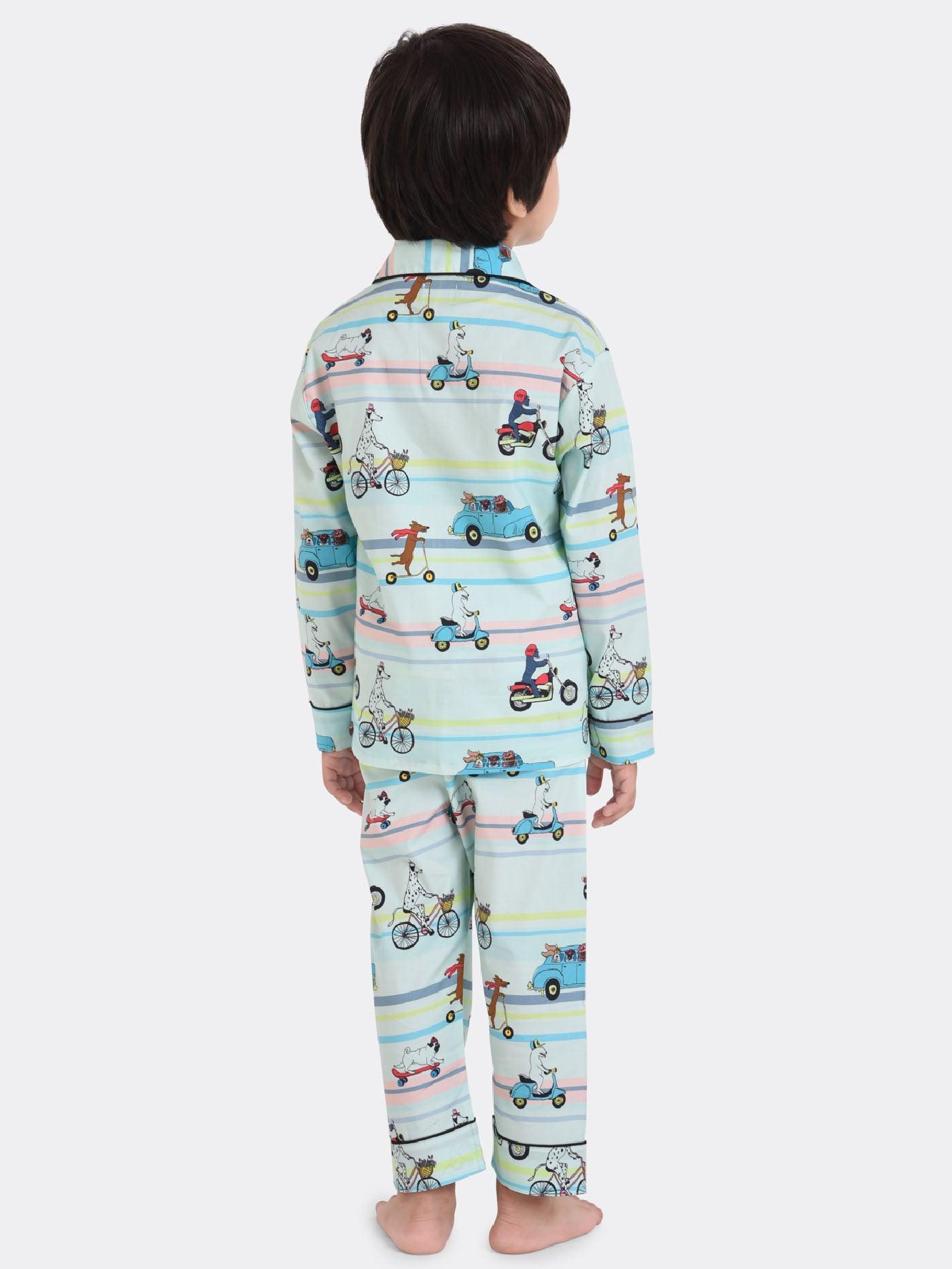Street Stripe Printed Nightsuit Set