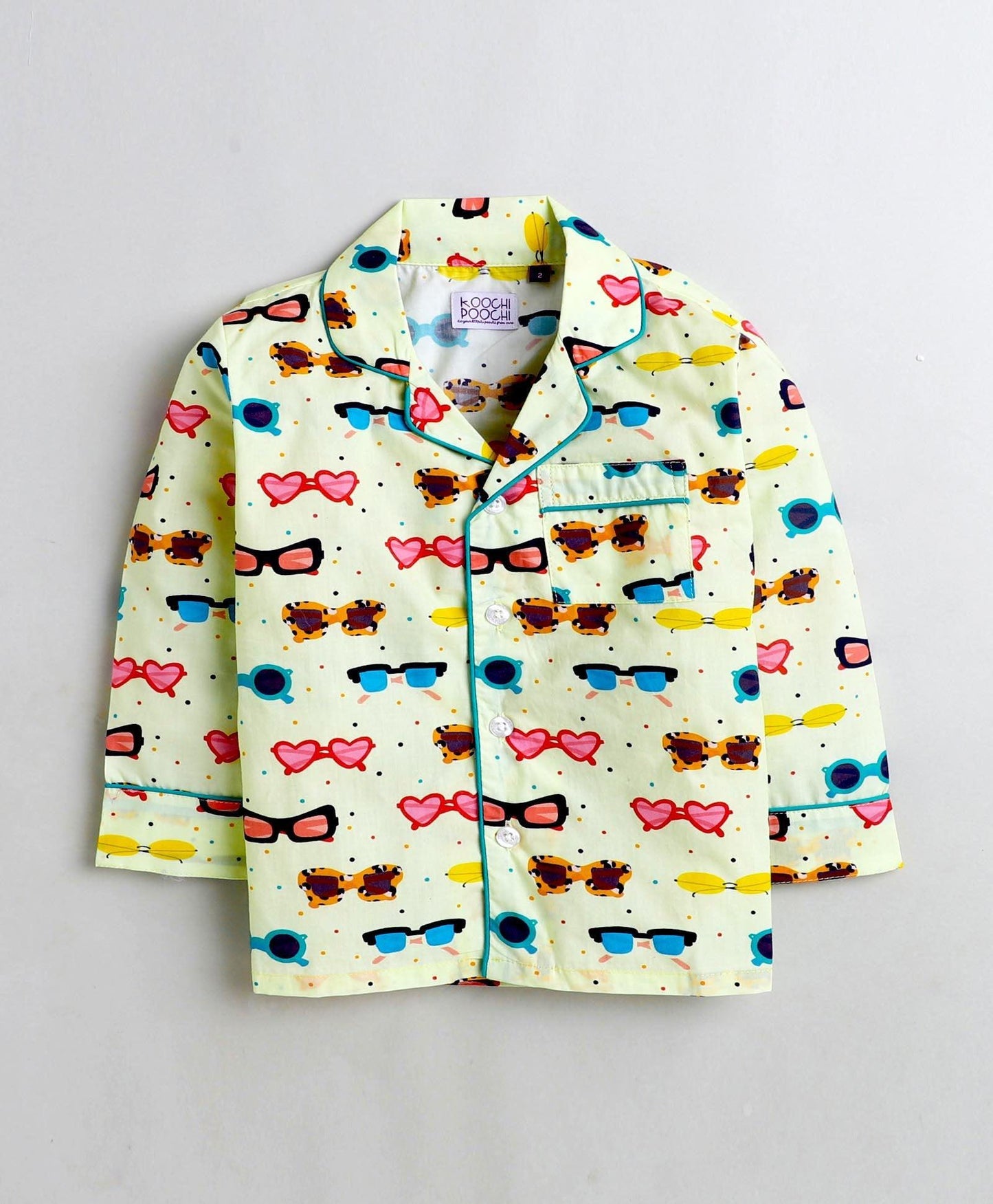 Sunglasses Printed Night Suit Set