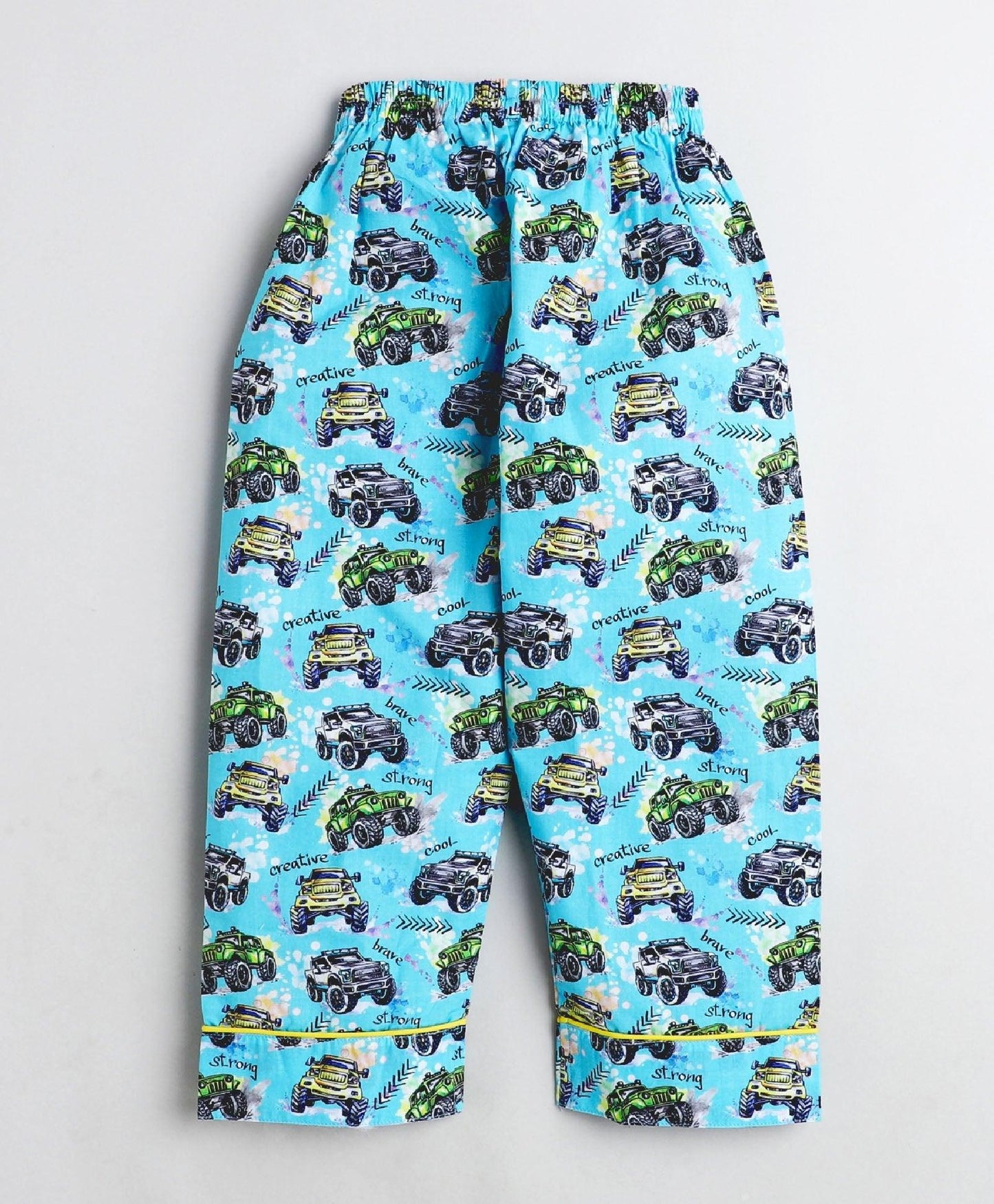 Thundering Cars Printed Night Suit Set