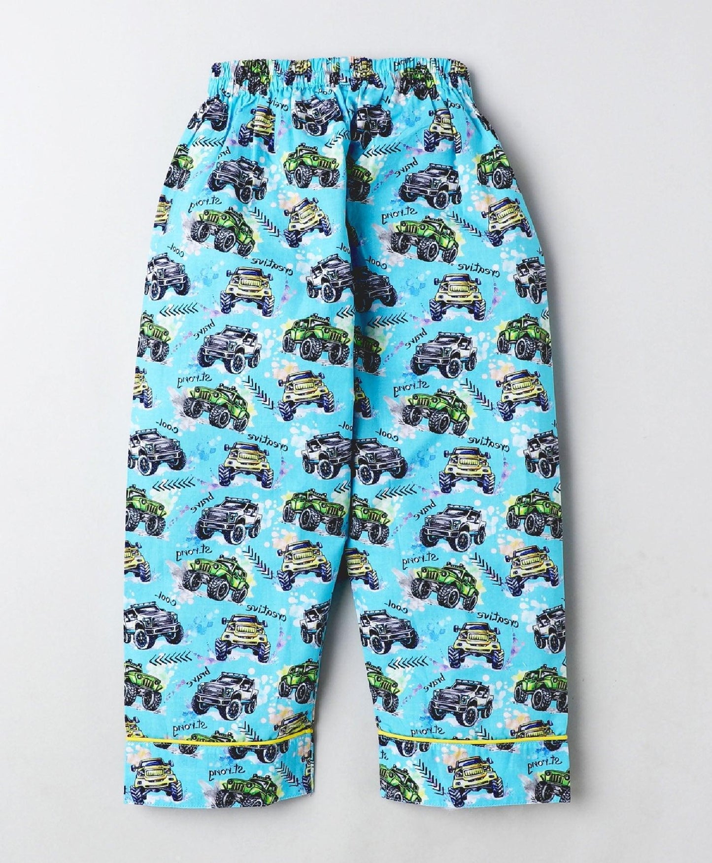 Thundering Cars Printed Night Suit Set