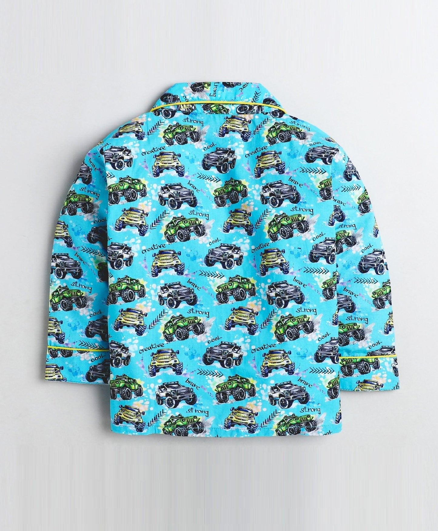 Thundering Cars Printed Night Suit Set