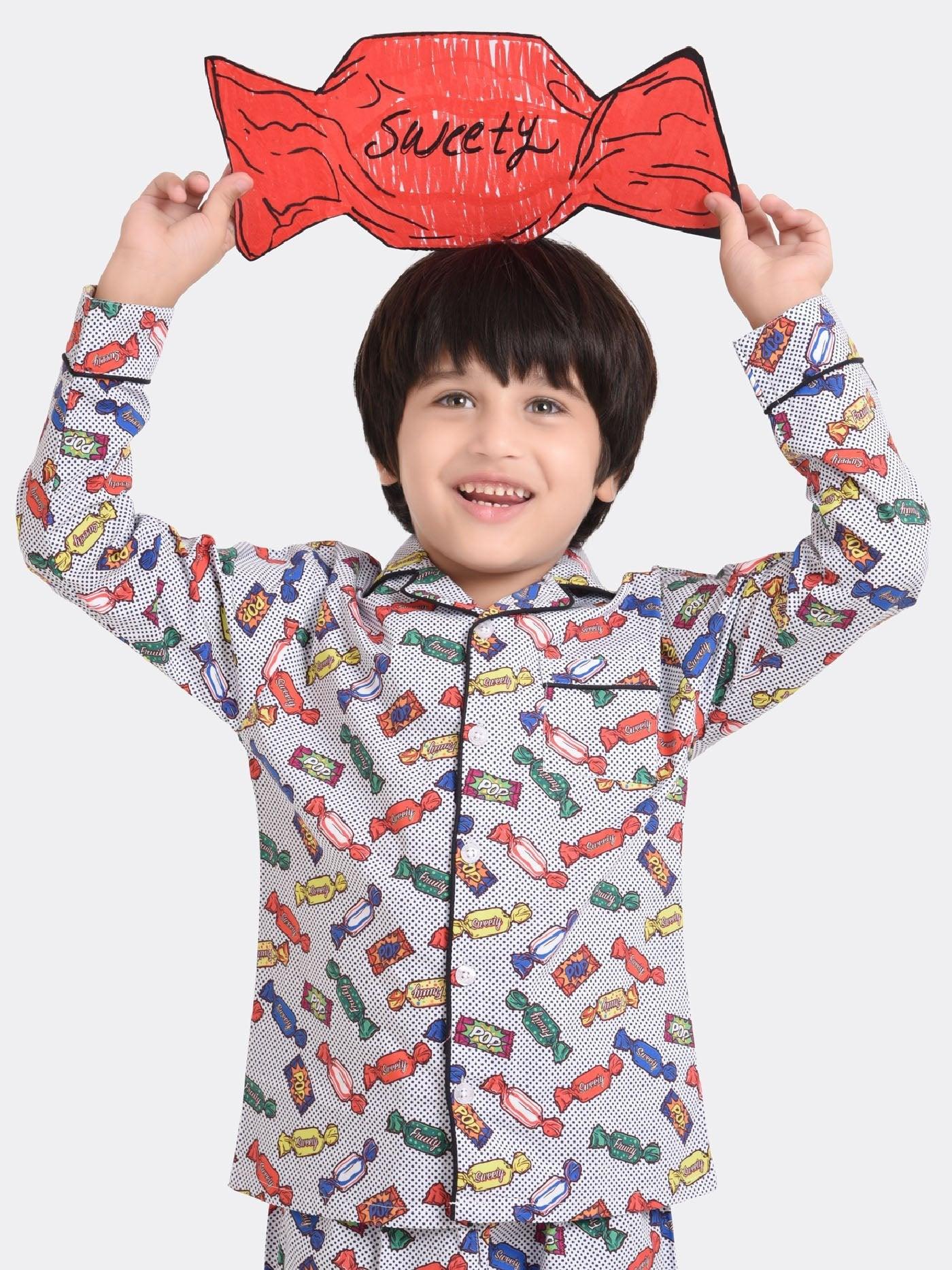 Toffee Printed Nightsuit Set