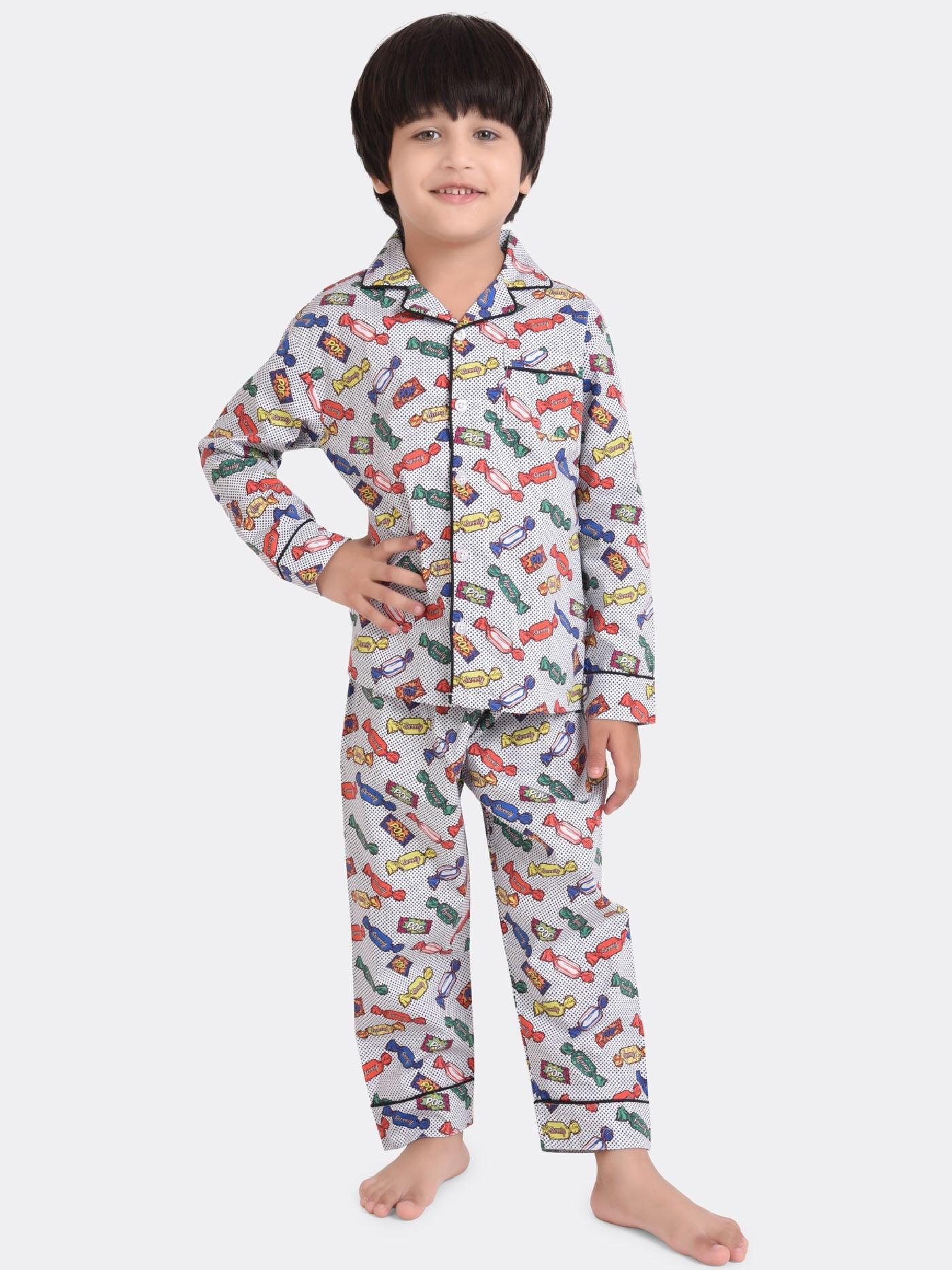 Toffee Printed Nightsuit Set