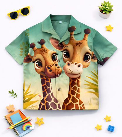 African Safari Giraffe Printed kids Co ord Set
