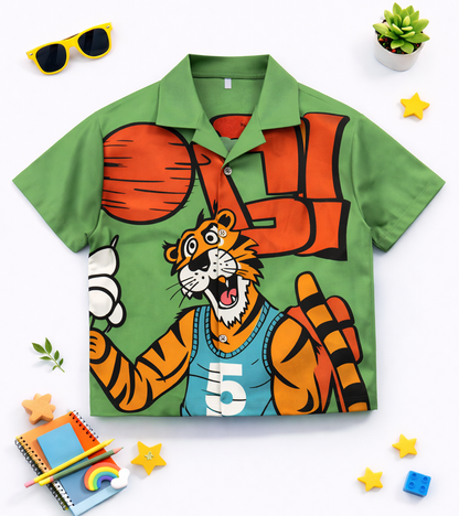 All-Star Tiger Basketball Printed kids Co ord Set