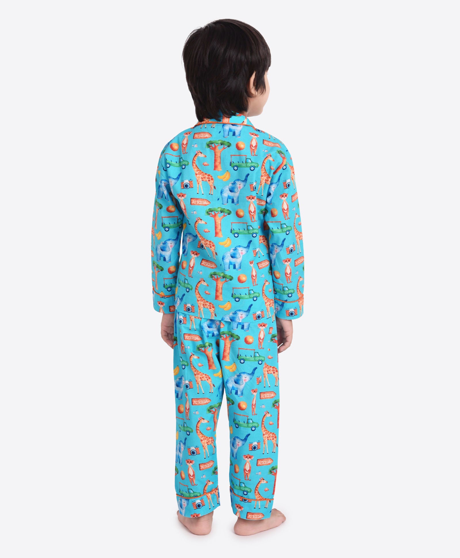 Toddler Girls Pajama Sets Allover Cartoon Animal Pattern - Temu