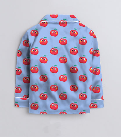 Apple Pure Cotton Printed Nightsuit Set