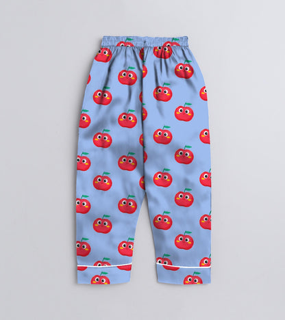 Apple Pure Cotton Printed Nightsuit Set