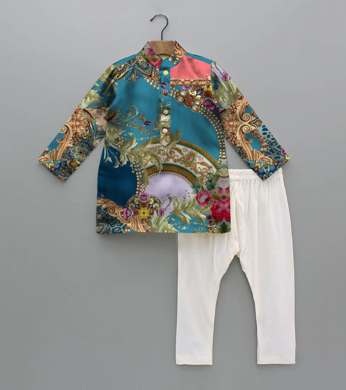Aromatic Design Printed Pure Cotton Kurta And Pyjama