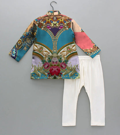 Aromatic Design Printed Pure Cotton Kurta And Pyjama
