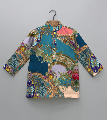 Aromatic Design Printed Pure Cotton Kurta And Pyjama