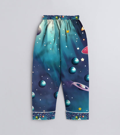 Astronaut Pure Cotton Printed Nightsuit Set