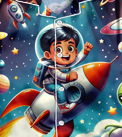 Astronaut Pure Cotton Printed Nightsuit Set