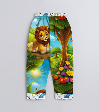 Baby lion Pure Cotton Printed Nightsuit Set