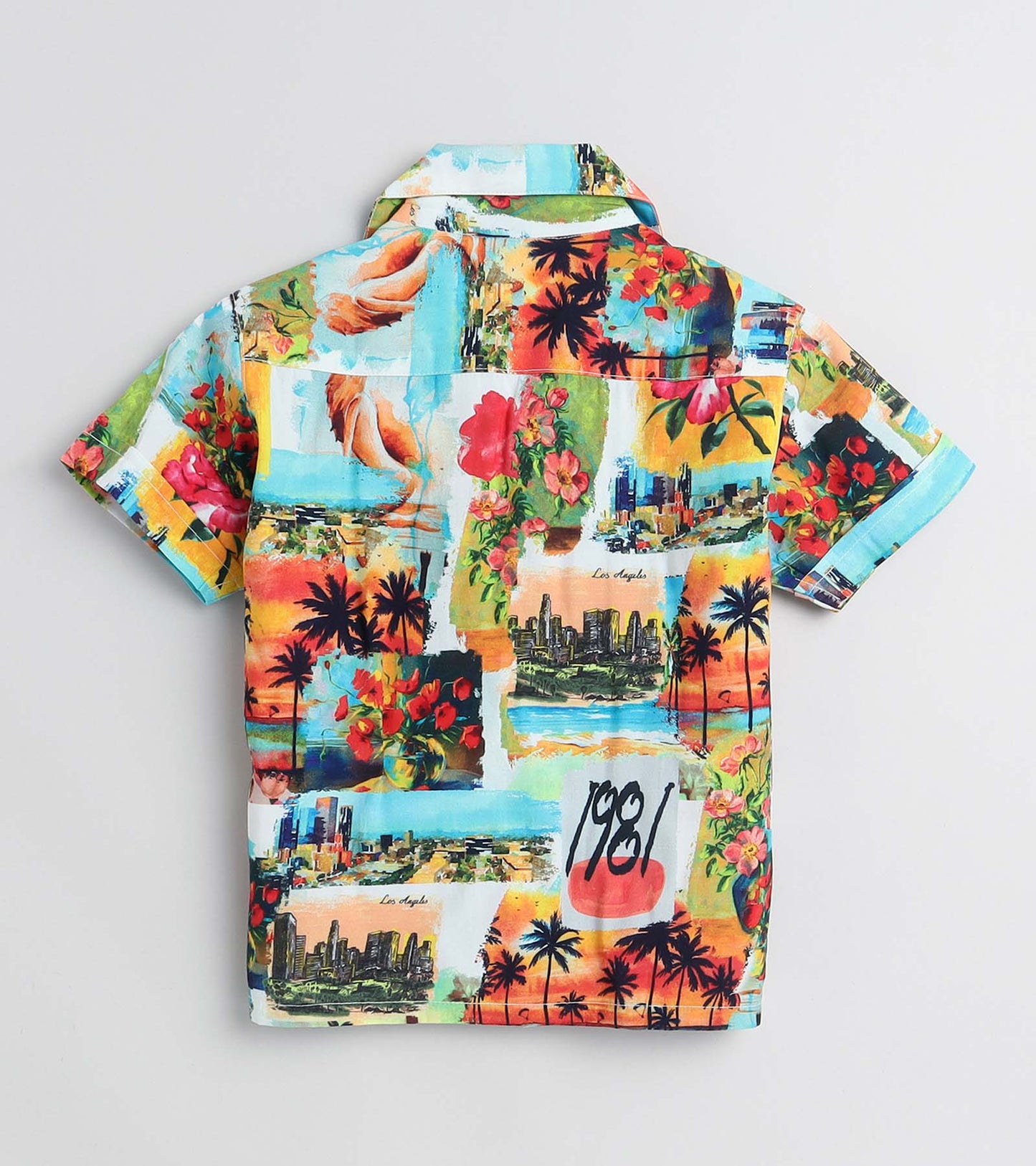 Beach postcard Printed Boys Co ord Set