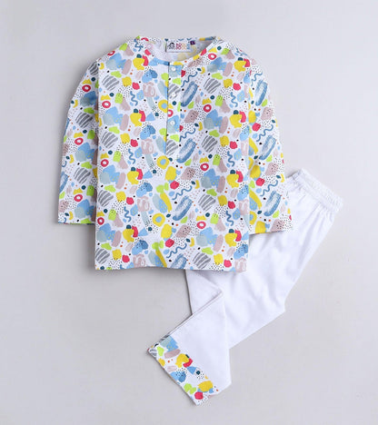 Beautiful Mess Printed Pyjama Kurta Set