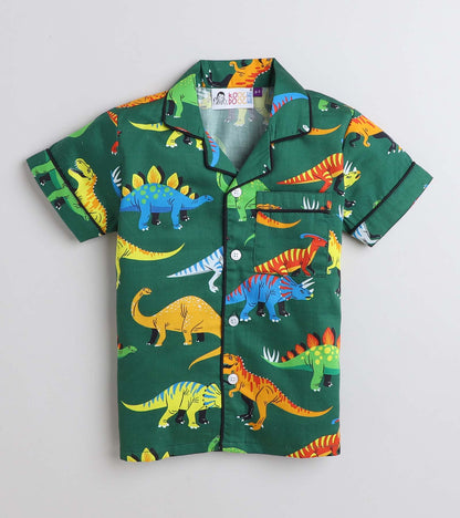 Big Dinosaur Night Suit Set Half Sleeve