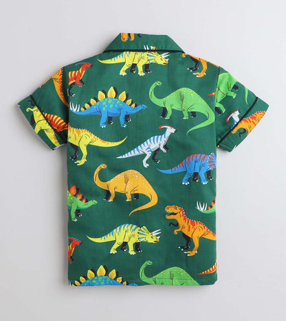 Big Dinosaur Night Suit Set Half Sleeve