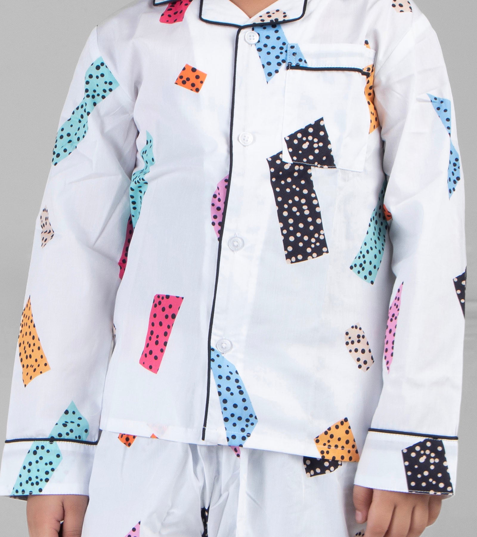 Blocks Printed Night Suit Set - Koochi Poochi – koochi Poochi