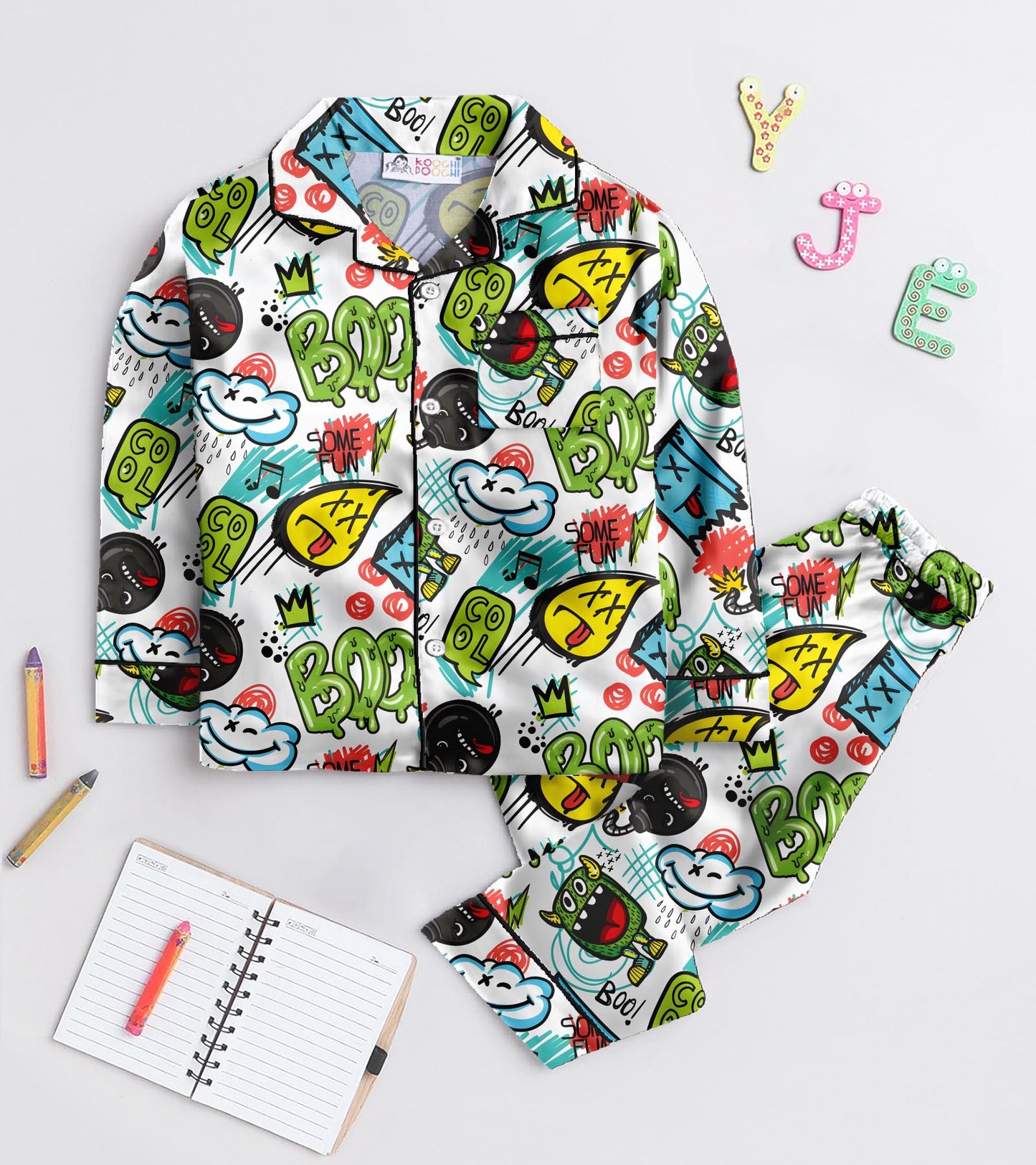 Boo Printed Nightsuit Set