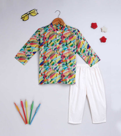 Boys Mirage Printed Kurta Set