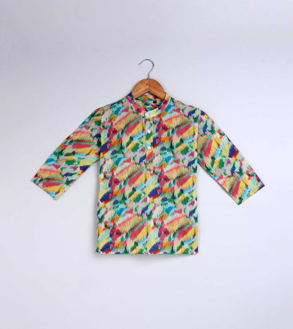 Boys Mirage Printed Kurta Set