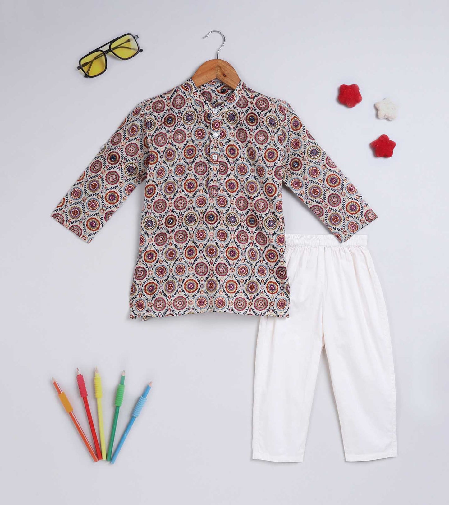 Boys Rosemary Printed Kurta Set