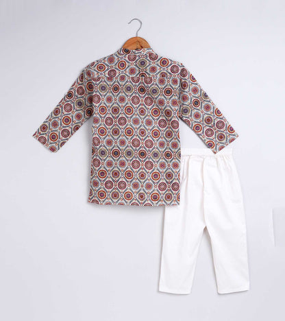 Boys Rosemary Printed Kurta Set