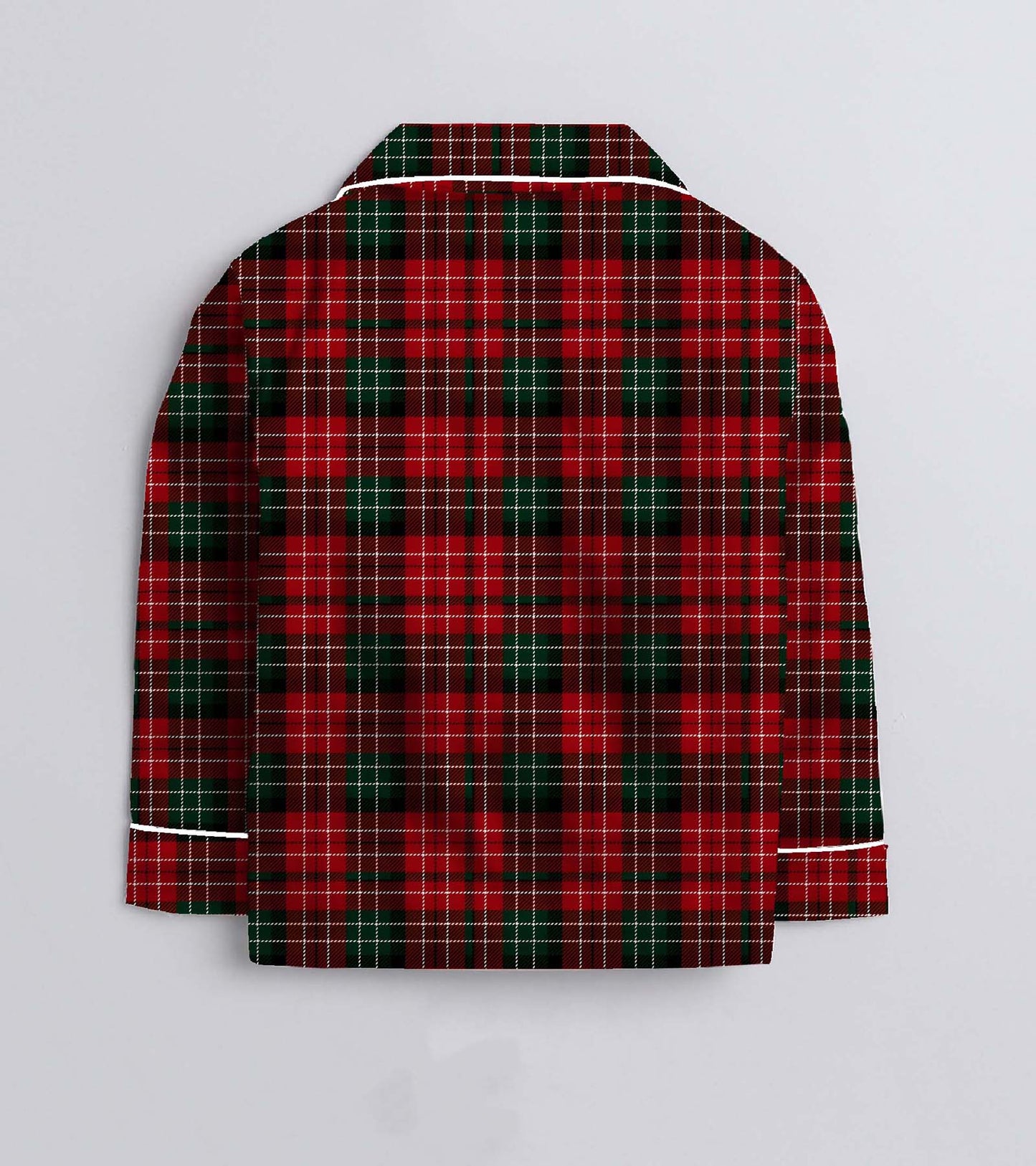 Checks  Pure Cotton Christmas Printed Nightsuit Set