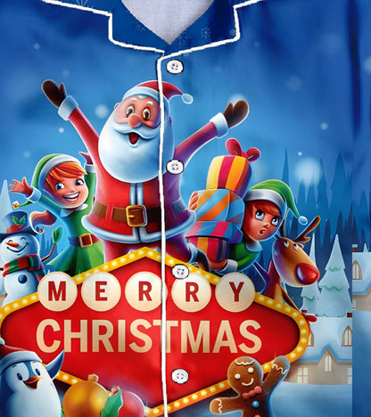 Christmas Celebration Gift Pure Cotton Christmas Printed Nightsuit Set