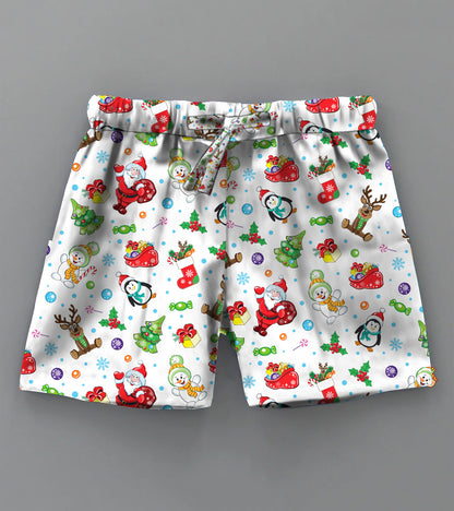 Christmas Gift Santa Printed Boys Co ord Set