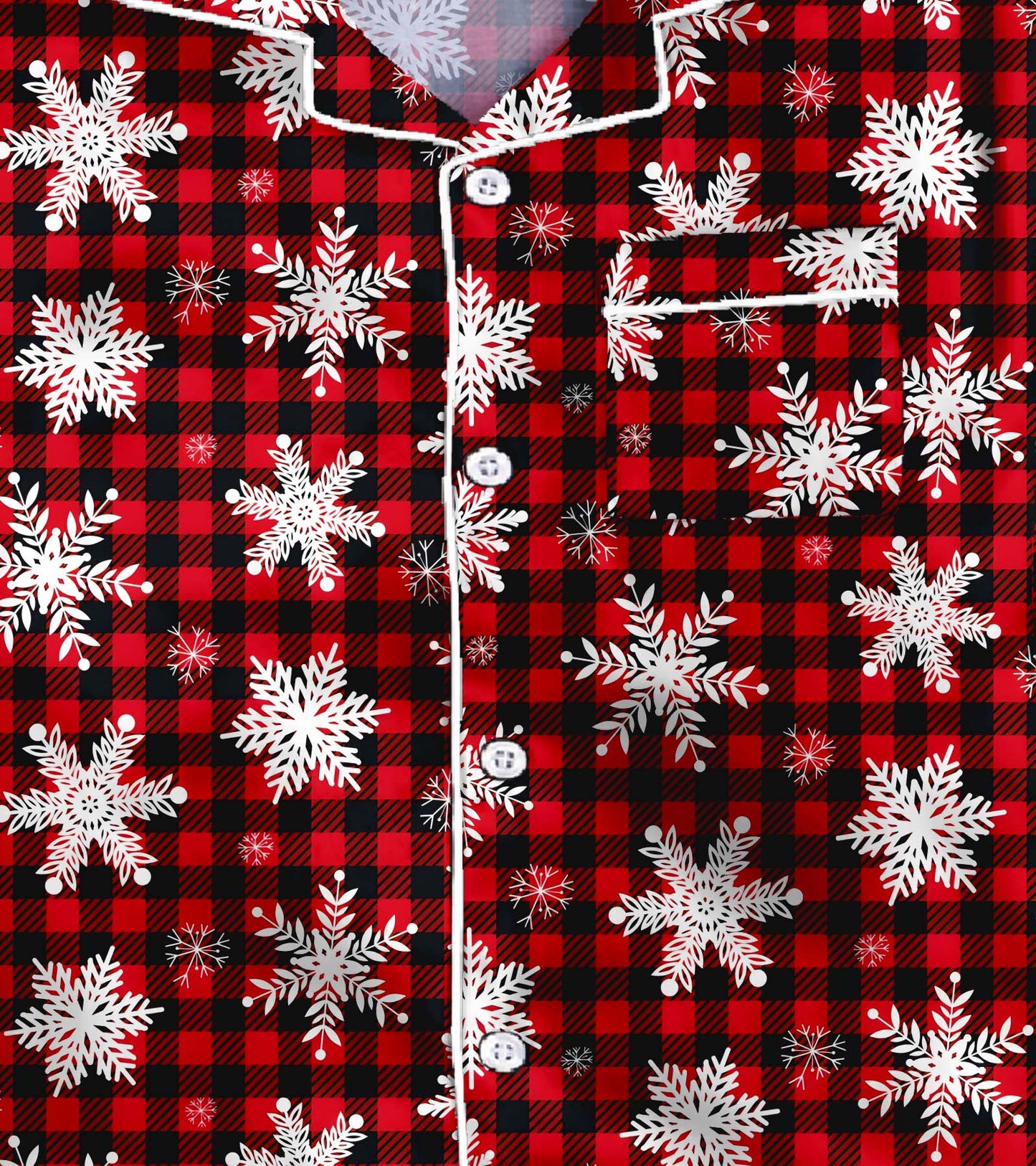 Christmas Snow Pure Cotton Christmas Printed Nightsuit Set