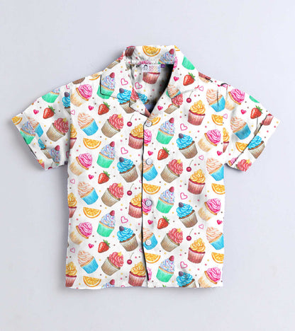 CupCake Printed Boys Co ord Set