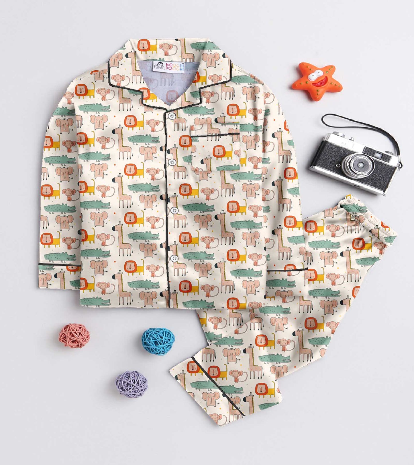 Cute Baby Animal Printed Nightsuit Set