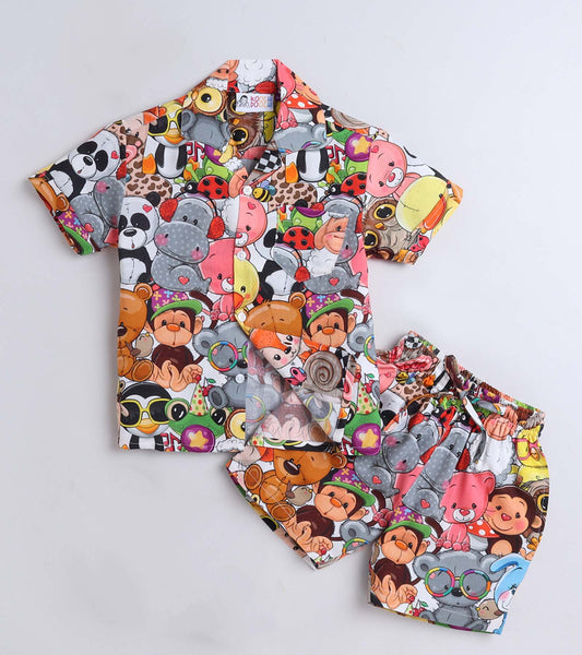 Cutie Dolls Printed Boys Co ord Set