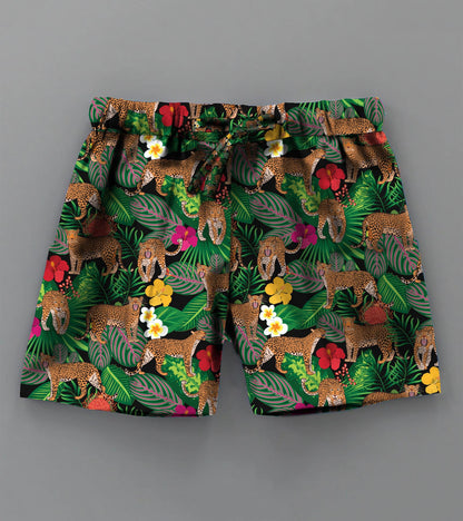 Dark Jungle Tiger Printed Boys Co ord Set