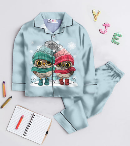 Doll Printed Girls Pure Cotton Nightsuit Set