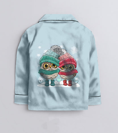 Doll Printed Girls Pure Cotton Nightsuit Set