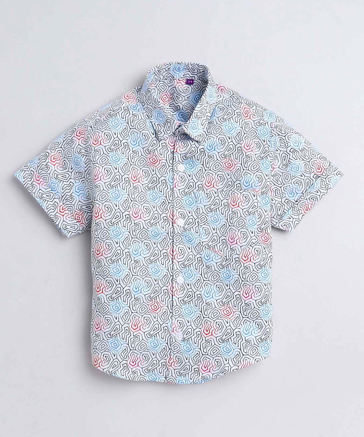 Drawing Pure Cotton Half Sleeve Shirt For Boys