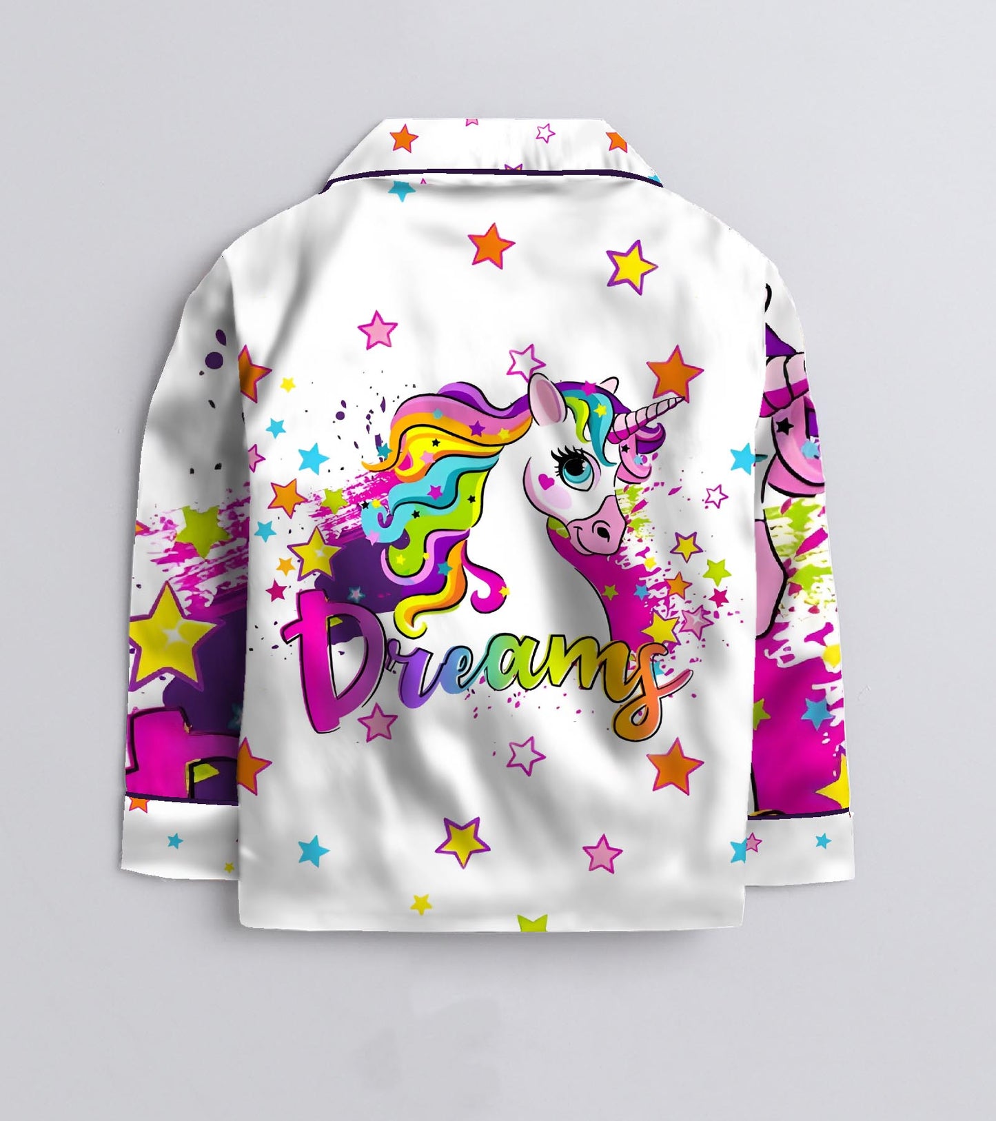 Dreamy Unicorn Girls Pure Cotton Nightsuit Set