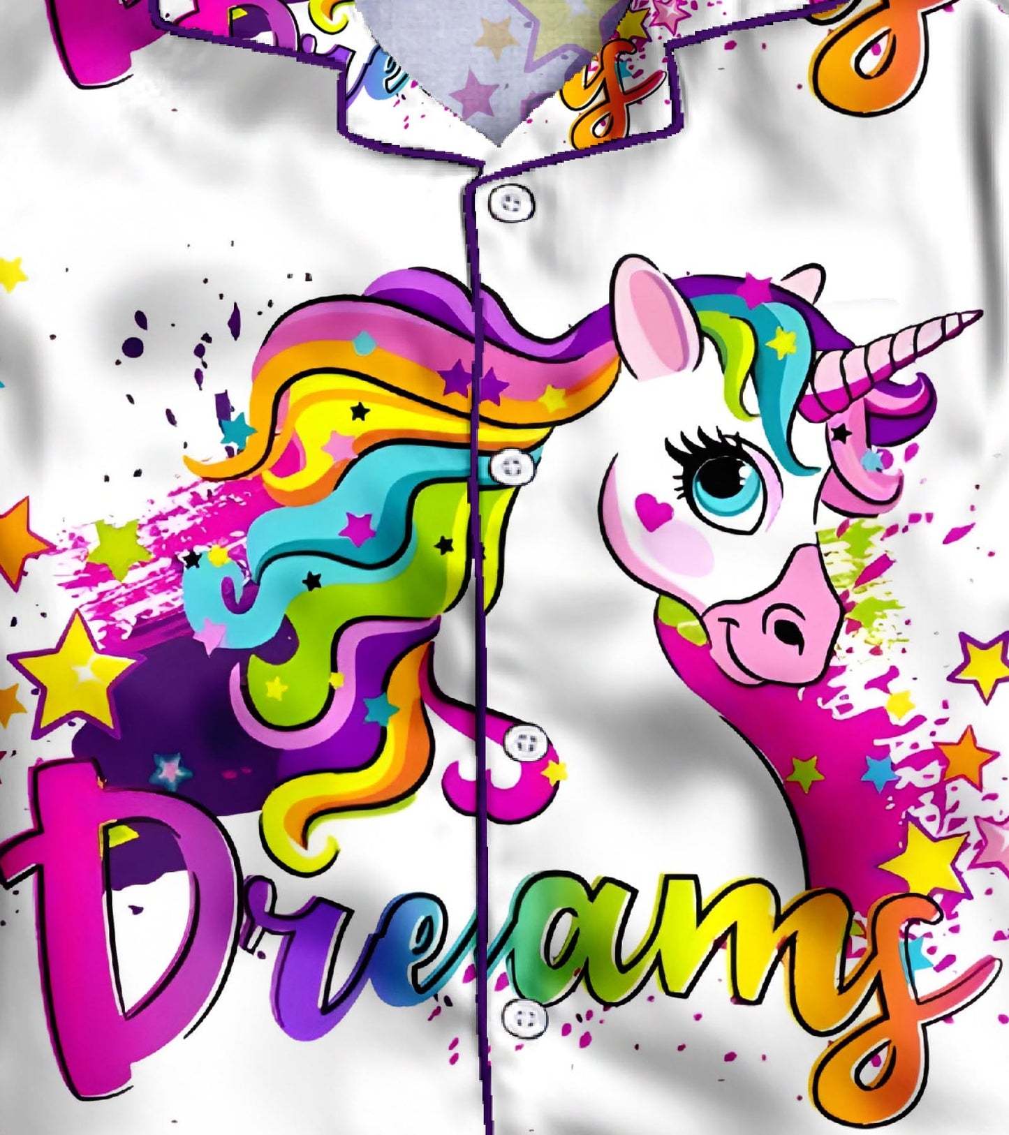 Dreamy Unicorn Girls Pure Cotton Nightsuit Set