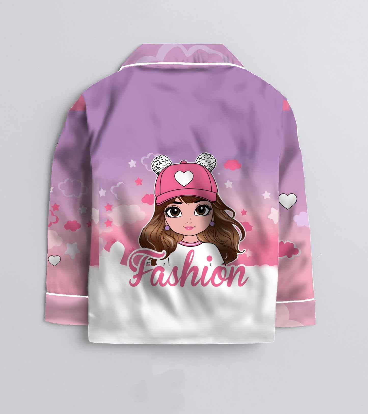 Fashion Girl Printed Girls Pure Cotton Nightsuit Set