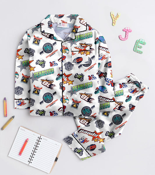 Fearless Printed Nightsuit Set