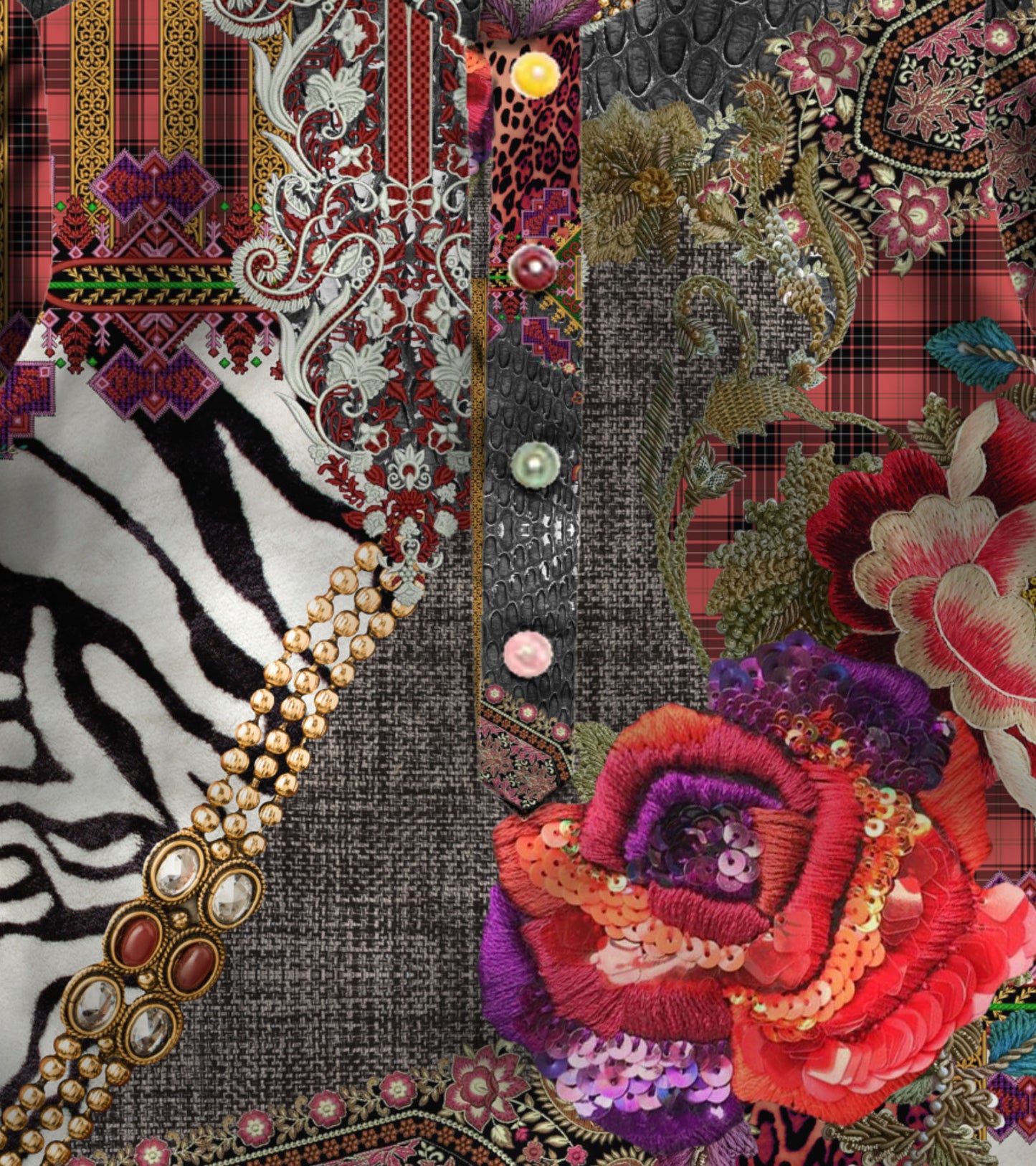 Floral and Mix Printed Pure Cotton Kurta And Pyjama