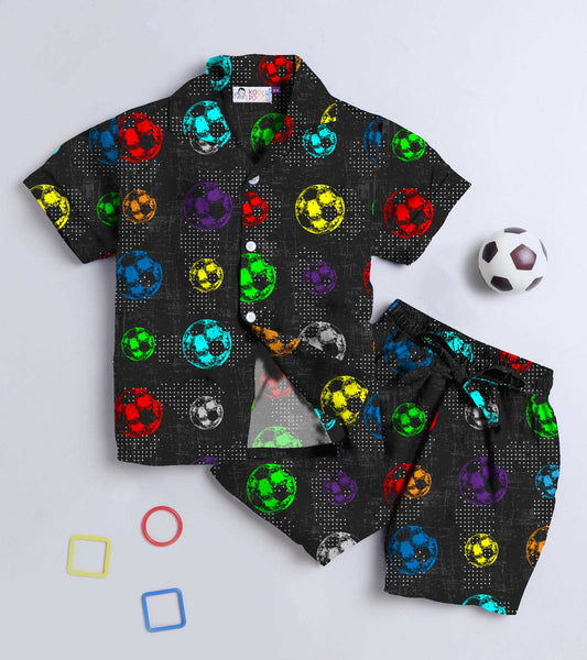 Football Printed Boys Co ord Set