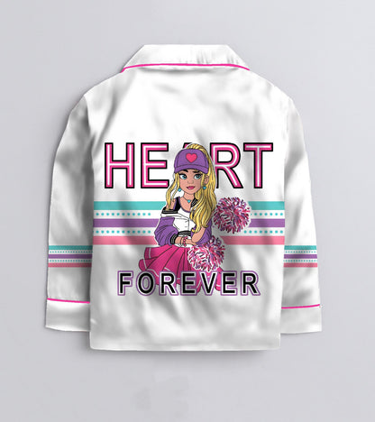 Forever Printed Girls Pure Cotton Nightsuit Set