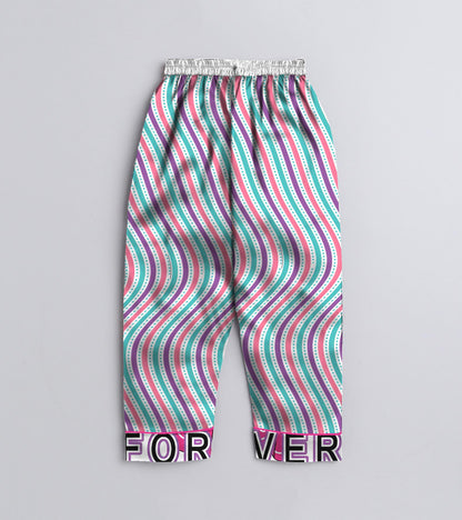 Forever Printed Girls Pure Cotton Nightsuit Set